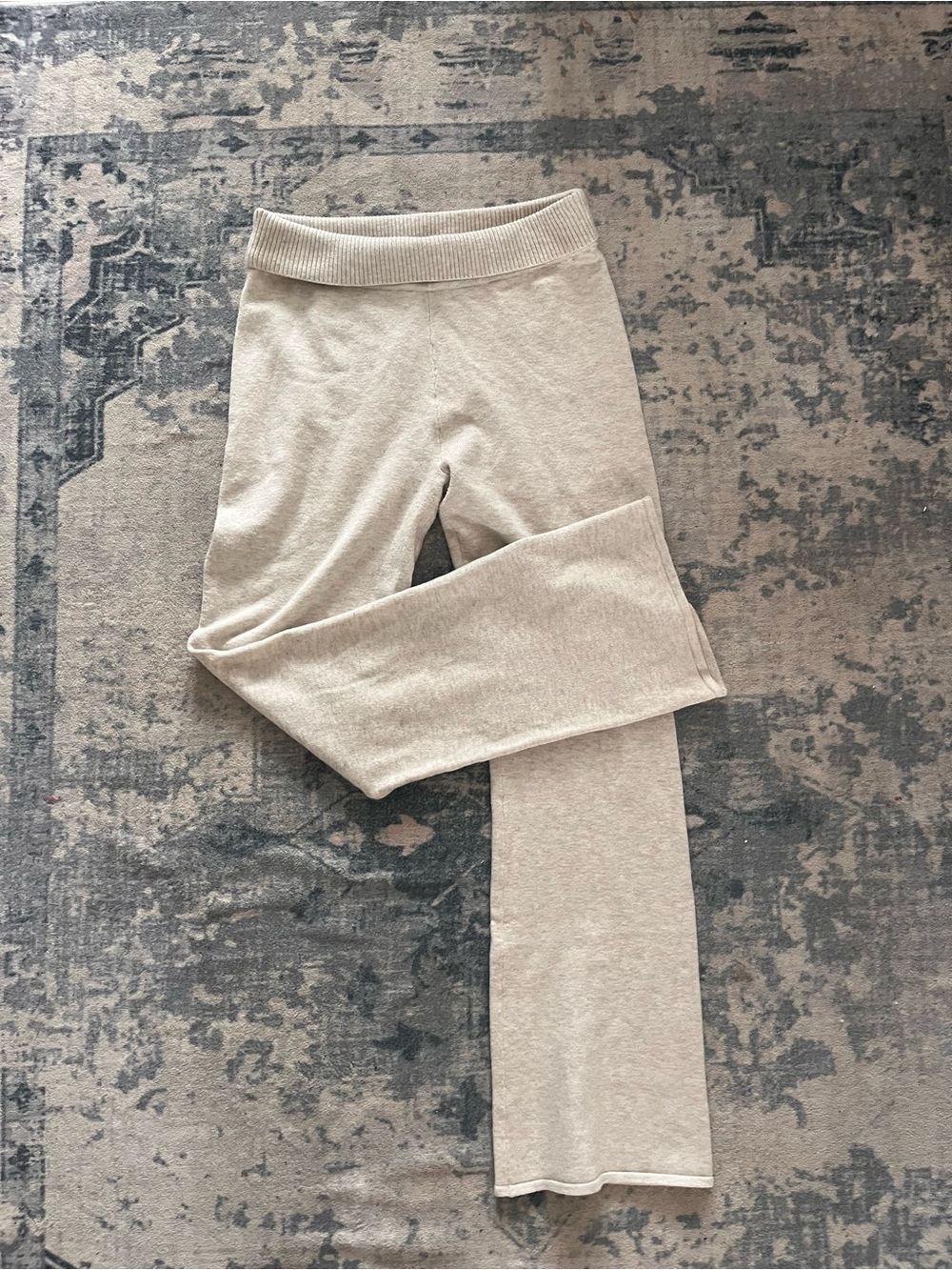 Hollister Cream Boot Cut Knit Pants